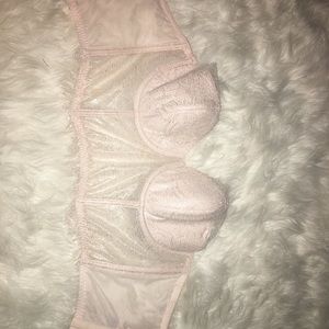 Victoria’s Secret pink corset bra. Size 32DD